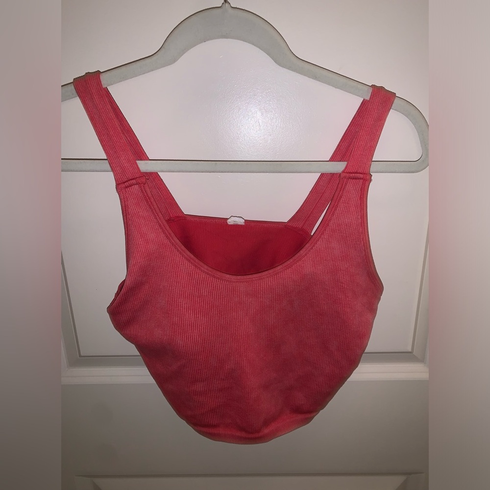 Women's Ribbed Tank Top - Coral Pink